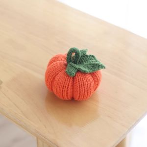 Hand Knitted Pumpkin Carrot Onion Mushroom Simulation Vegetable Photography Props Home Decoration Ornaments Halloween Decor