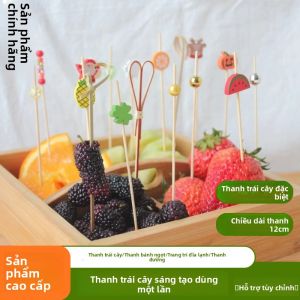 Miếng Dán Trái Cây Dùng Một Lần Trang Trí Nghệ Thuật Cao Cấp Cho KTV Bar Miếng Dán Hình Tre Trà Xanh Dụng Cụ Ăn Trái Cây Sáng Tạo