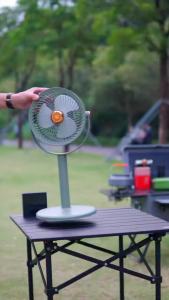 Adjustable with 4 Levels of Height It Can Be Used as a Desktop/Vertical Small Fan for a Power Bank with a Solar Charging Panel