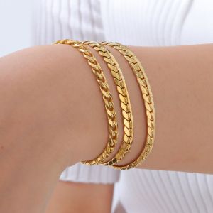 Kemstone Stainless Steel Gold Minimalist Handmade Chain for Women
