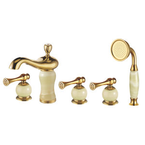 BANGPU | Separate Cold and Hot Water Faucet Bath Tub Faucet Copper 5-Piece Set