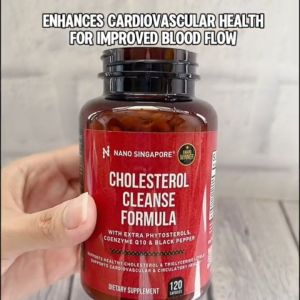 Cholesterol Cleanse Formula w/ Extra Phytosterols COQ10 & Black Pepper - Promotes Healthy Blood Circulation Reduces Lipid & Cholesterol Absorption