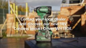 HIKOKI WH18DE 18V Cordless Brushless Impact Driver 175Nm Compact Lightweight WH 18DE