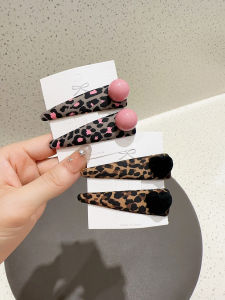 กิ๊บติดผมลายเสือดาวฤดูใบไม้ร่วง/ฤดูหนาว กิ๊บติดผมสไตล์เกาหลีแบบเรียบง่าย กิ๊บติดผมหน้าม้า กิ๊บติดผมข้าง กิ๊บติดผมหน้า กิ๊บติดผม