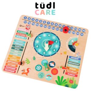 Classic World Forest Clock and Calendar Learning Toy