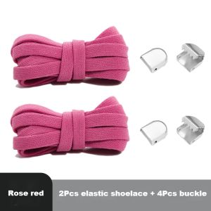 1 Pair Flat Elastic No-Tie Shoe Laces for Sneakers Tennis Shoes Quick Clip-On Shoelaces Accessories for Kids & Adults