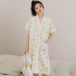 MIDULI | Nursing Dress for Pregnancy Thin Short Sleeve Summer Sleepwear