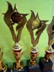 Piala Lomba Juara 1 2 3 4 (S12 BODY MERAH RASER) "costum" FREE STICKER (BOLEH satuan)TERMASUK sticker