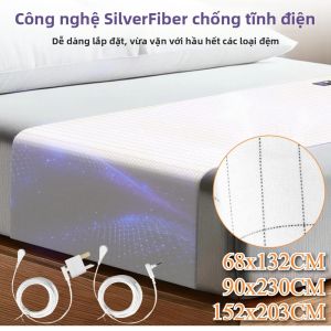 Ga Trải Giường Tiếp Đất Bằng Sợi Bạc Với 10% Bạc Và 90% Cotton Hữu Cơ Thảm Năng Lượng Tự Nhiên Cho Sức Khỏe Dùng Cho Nhà Ở Và Khách Sạn