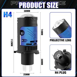 Suitable for Cars/Motorcycles Extremely Bright 35000000 Lumens 6500K Turbo Fan 3000W H4 LED 9003/HB2