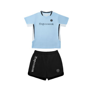 Xuperman Ping Pong Sports Training Competition Suit Mens Womens Short Sleeve round Neck Two-Piece Set for Universal Use