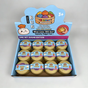 Bandai | HOT Colorful Simulated Steamed Bun Squishy Blind Box 1-6pcs with Dumpling Sensory Squeeze Toy for Stress Relief