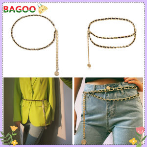 BAGOO Mặt Dây Chuyền Đồng Xu Thắt Lưng Nữ Cổ Điển Chuỗi Quần Áo Đeo Hông Nhiều Lớp Đồ Trang Sức Thời Trang 2021