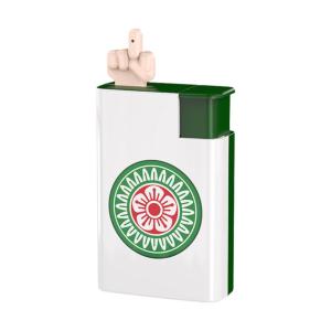 Dropshipping Creative Jet Torch Green Flame Pocket Lighter Metal Windproof Playing Card Lighter Funny Toy Smoking Accessories