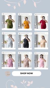 Plus size Semi Croptop Terno Essential Highwaist short(Fit Large to 3XL)