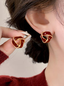 Pianist | Red Twisted 2026 New Style Versatile Charm Earrings