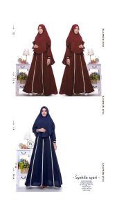 SENNA STORE Syakila Syari Gamis Bahan Tory Burch Terbaru 2023 Nyaman Adem Simple OOTD Viral Kekinian