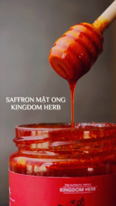 Saffron ngâm mật ong Kingdom Herb chính hãng hộp mẫu thử 40g nhụy hoa nghệ tây mật ong thượng hạng nguyên chất 100%