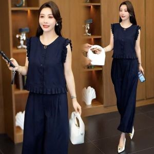 HUAXUNRAN | Slim and Fashionable Outfit Set for Middle-Aged Women