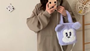 Túi xách đeo vai hình CHUỘT MICKEY DISNEY dễ thương cá tính túi tote hoạt hình vải nhung mịn đáng yêu