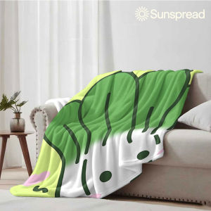 Beast Kingdom | cute bok choy character Soft Warm Flannel Blanket Lightweight Cozy Christmas Halloween Home Decor Room