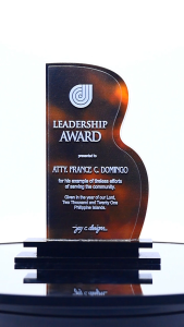 ACRYLIC PLAQUE - ACRYLIC TROPHY - AWARD - CUSTOMIZED PERSONALIZED JAY C. DESIGNS - 8041