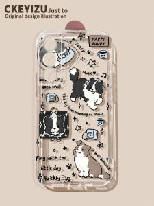 Applicable to Samsung S24ultra Phone Case All-Inclusive S23 + Ultra-Thin S22 Straight Transparent S21plus Soft Silicone S20fe Drop-Resistant S10 + Cute English Puppy Galaxy Protective Case 5G Female
