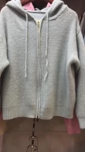 la2025 Áo Cardigan Dệt Kim Liền Mũ Mẫu Mới Thu Đông Áo Khoác Màu Trơn Áo Len Trẻ Trung Dài Tay Có Khóa Kéo Rộng Rãi Cho Nữ