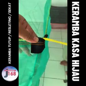 J168 - Promo terbaru Keramba Ikan waring jaring Kasa Hijau ukuran 4x1x1