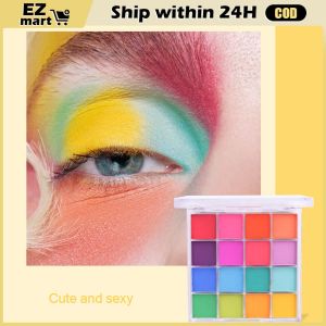 16 Colors Sweet Party Shiny Matte Eyeshadow Palette Kit Glitter Powder Portable Earth Color Girl Eye Shadow Wholesale Hair