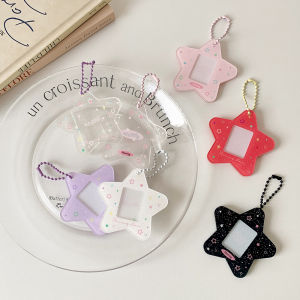 Star Photocard Holder Cute Keychain Pendant 3 Inch Photo Card Holder Student Card Bag