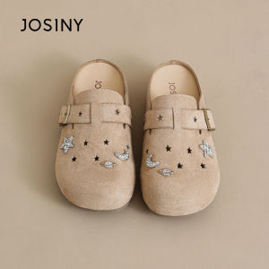 Josiny | Blue Spring Soft Bottom Platform Mules
