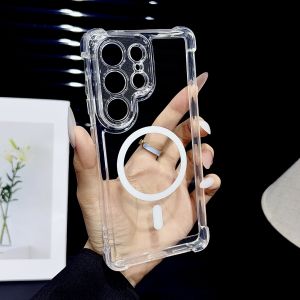 Transparent Bumper Phone Case For Magsafe Samsung S26 S25 S24 S23 S22 S21 A17 A37 A57 A16 A26 A36 A56 A15 A25 A35 A55 A54 Cover