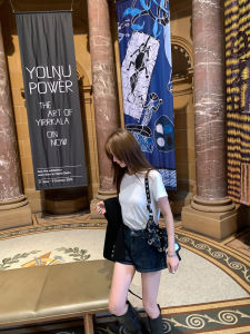 Vcruan Ashige Long Termism Simple Basic Good Fit Brushed White T2025 Autumn New Style Commute Cotton round Neck Pullover for Women