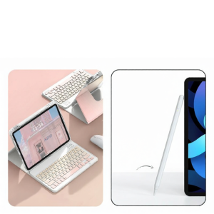 MENGMU | Bluetooth Keyboard Case With Pencil Holder Silicone Shockproof