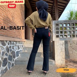 Highwaist Cutbray Jeans Wanita kekinian