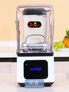 เครื่องปั่นสมูทตี้ พร้อมฝาครอบลดเสียง SUS304 blade 6ใบมีดปั่น