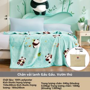 FUANNA (富安娜) | Chiếc Chăn Flannel In Họa Tiết Nhẹ