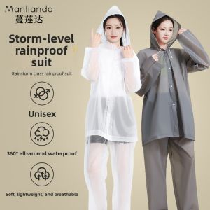 MONLEYTA | Waterproof Electric Bicycle Riding Raincoat Adult Full-Body Separate Rain Pants Set Disposable Rain Poncho For Outdoor Cycling