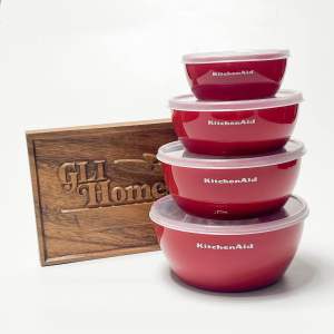 KitchenAid Set of 4 Prep Bowls One Set Only (Color Option: Red Mixed Colors)