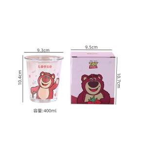 Ly Thuỷ Tinh in hình hoạt hình DISNEY & GẤU DÂU Lotso [CHÍNH HÃNG cao cấp] 400ml