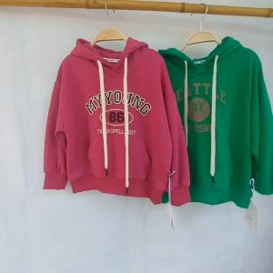 Áo nỉ cho bé có mũ Áo Hoodie bé gái 4-9 tuổi thêu chữ và số 86 chất liệu nỉ da cá cao cấp kiểu dáng thời trang