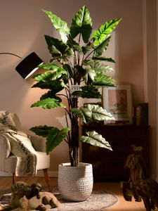 Large Tropical Artificial Tree Indoor Living Room Floor Potted Landscape Decoration Ornament Simulation Bonsai Plant Decor