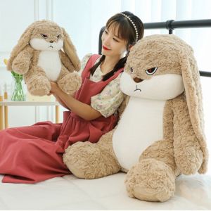 Thỏ tai dài DiuDiu nhồi bông Mặt Giận Dữ Mặt Quạu Cute đủ size lông mịn