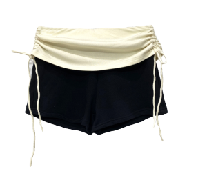 กางเกงขาสั้นโยคะชายหาดแบบมีเชือกผูกเอว CCA กางเกงขาสั้นวิ่งสีบล็อกขอบสีตัดกันสำหรับผู้หญิง กางเกงขาสั้นทรงเข้ารูปสำหรับออกกำลังกายในช่วงฤดูร้อน