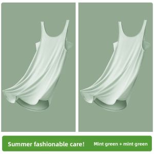 Miiow | Plus Size Vest Dress Women Summer Inner Wear With Chest Pad Strap Sleepwear Loose Base Outerwear Home Clothes Sweet Style