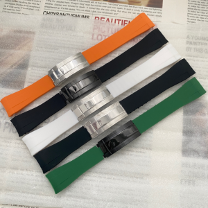 Rubber Watchband Sub20mm Foldable Clasp Watchband Bend Head Single Fold Clasp Band for Water Ghost Other Brand Accessories