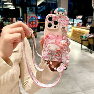 Cute Cartoon Soft Silicone Phone Case with Stand Full Cover Protection for OPPO K12 K11 K10 K9 K7 K5 K1 Mirror Design Anti-Fall
