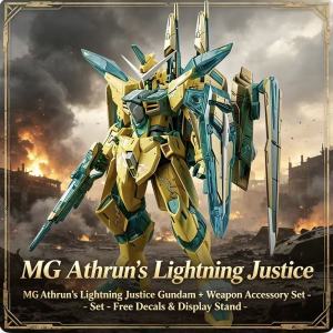 Bandai | MG Brand New Lightning Justice Aslan Cross-Color Chưa Lắp Ráp Bộ Mô Hình Nhân Vật Hành Động Tỷ Lệ 1/100 Để Lắp Ráp Trong Nước