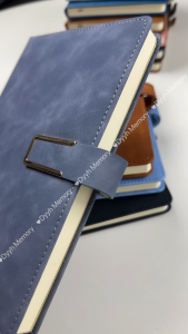 Simple Business PU Leather A5 size Notebook Custom Logo Name Personalisation Business Student School Office